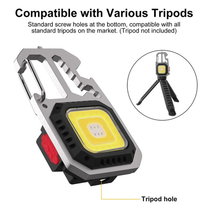 POWERNEXUS – COB KEYCHAIN WORK LIGHT WITH BATTERY DISPLAY AND 8 MODES