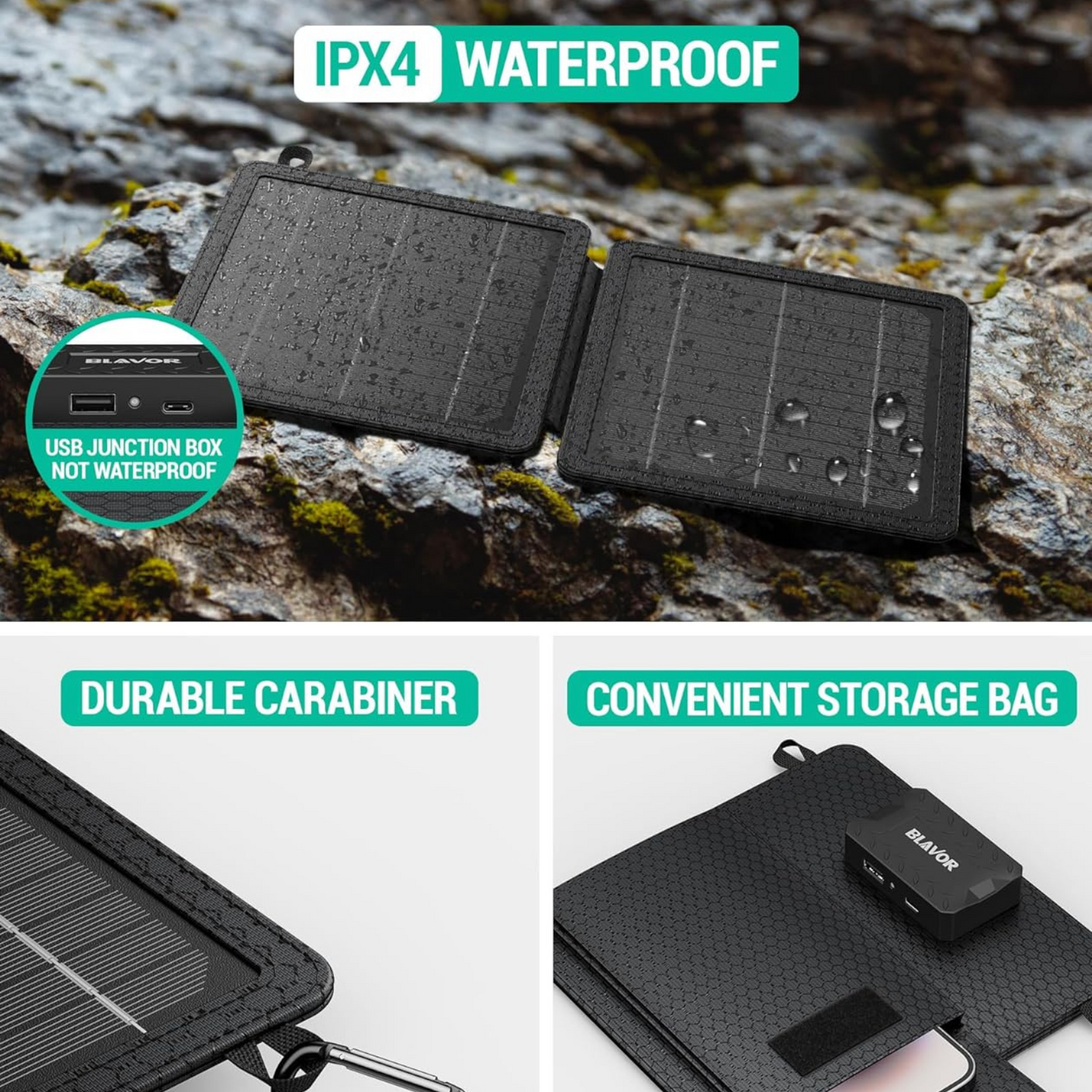 PowerNexus™ - 10W Foldable Solar Charger with Dual USB Outputs